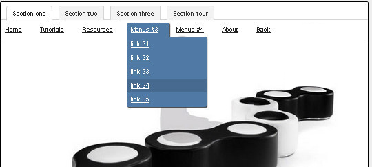 CSS3-jQuery Crossbrowser Drop-down menu with Tabs