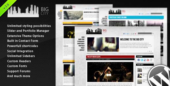 Big City - Personal and Blog WordPress theme