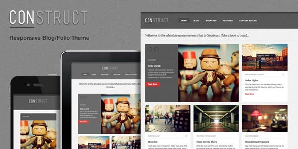 Construct, a Responsive WordPress Blog/Folio Theme